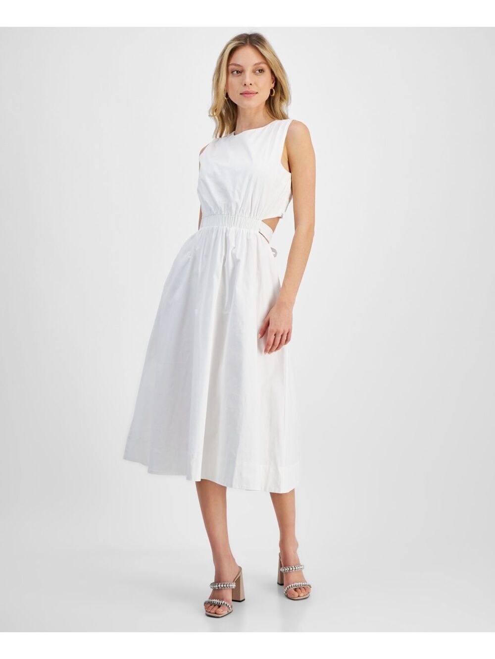 Rachel Rachel Roy Women's Mila Scoop-Neck MIDI Cutout Dress - Eggshell $149)